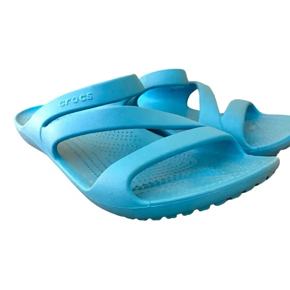 Crocs Kade II Women’s Sandals 10 Aqua Flip Flop Slides - Picture 5 of 9